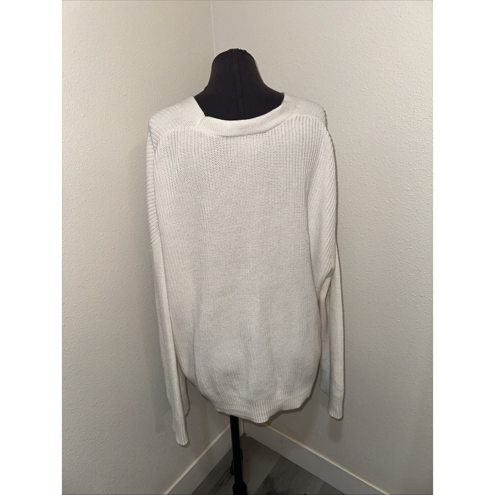 Hudson Women's White Cotton Cardigan, Size XXL Knit‎ Button Up - Picture 4 of 6